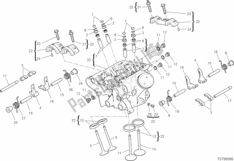 Tutte le parti per il Testata Verticale del Ducati Multistrada 1200 ABS 2016